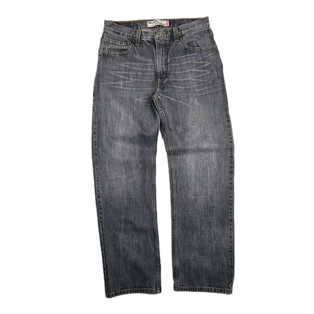Levi's 559 Relaxed Straight Denim Jeans Mens 33x32 (31×31) Faded Black Whiskers